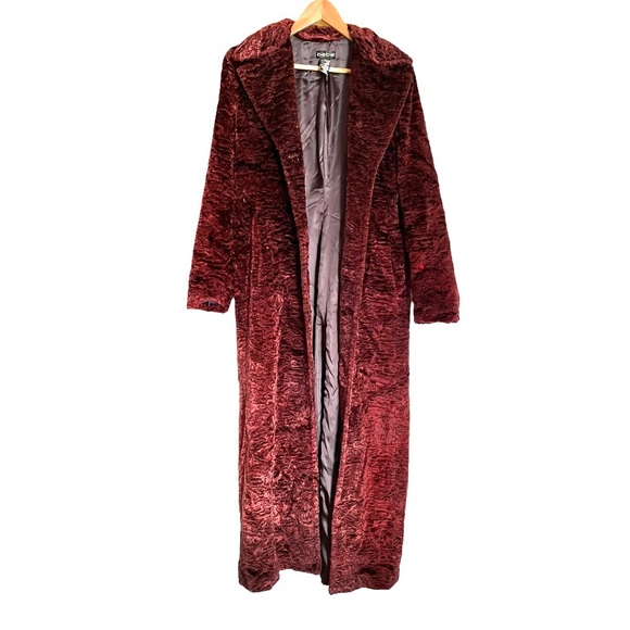 bebe Jackets & Blazers - Maroon 90s Bebe Long Velvet Down Coat size L